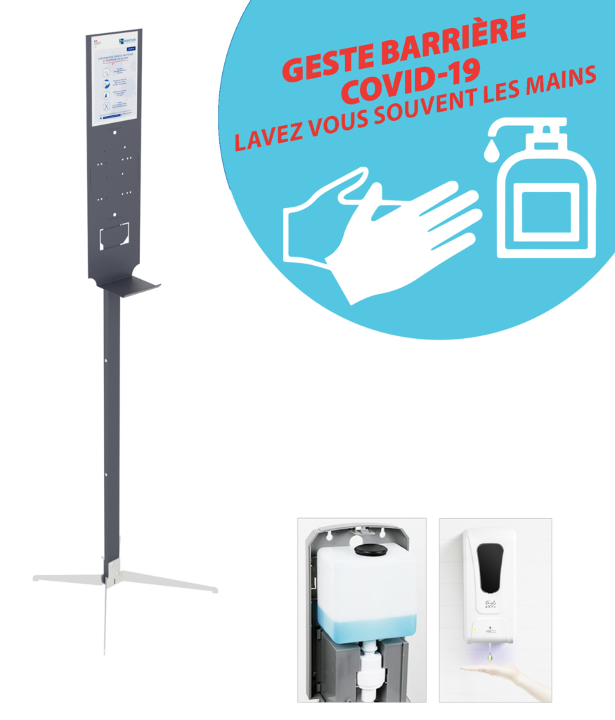 MANTION is now producing an alcohol hand gel dispenser stand