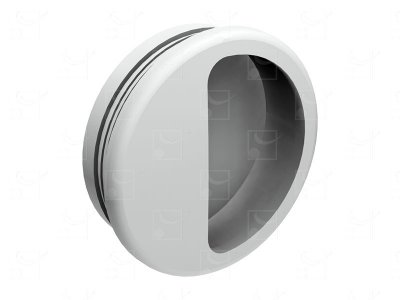 Round recessed handles white colour