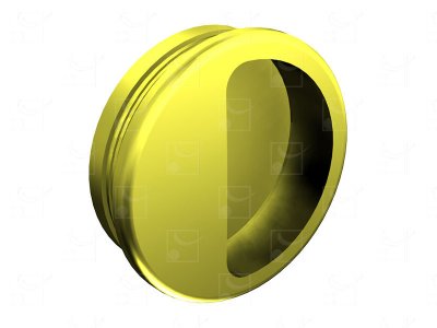 Round recessed handles gold colour