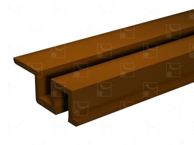 Rail PVC marron - 2 m