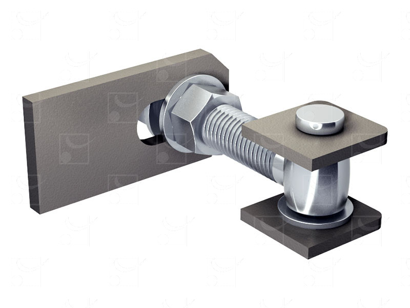 Gates mounted on pivots – Adjustable hinge (180°opening) - Image 1