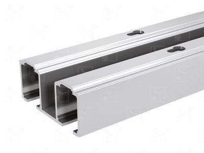 Aluminium double track - L : 1.981 m