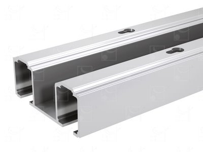 Aluminium double track - L : 1.981 m