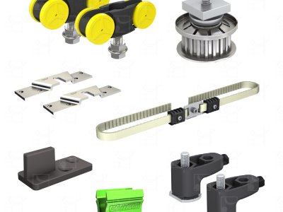 Kit montures 2 portes en bois en opposition de 50 Kg chacune et baie de 2 m max