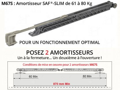 Amortisseur SAF porte 61-80 kg