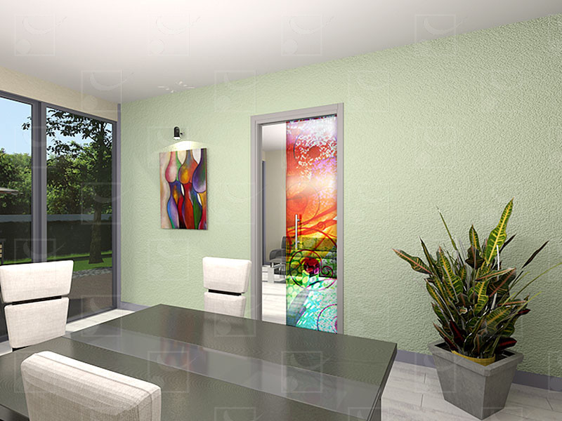 SAFGLASS-INSIDE Set for single leaf glass door - Image 1