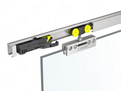 Ensemble pour porte 8-10-12 mm - Baie de 0,96 m max