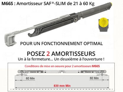 Amortisseur SAF porte 21-60 kg