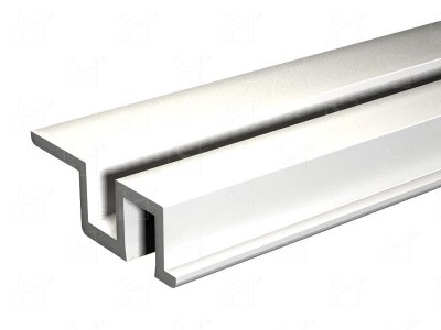 Rail PVC blanc - 3 m