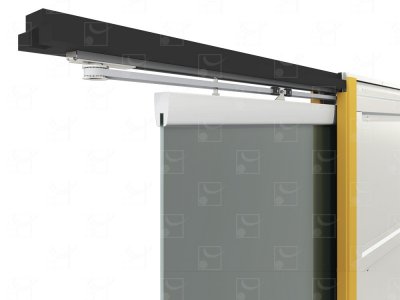 Motorisation filaire ou radio pour porte simple en verre 935 x 2040 mm (sans interrupteur)